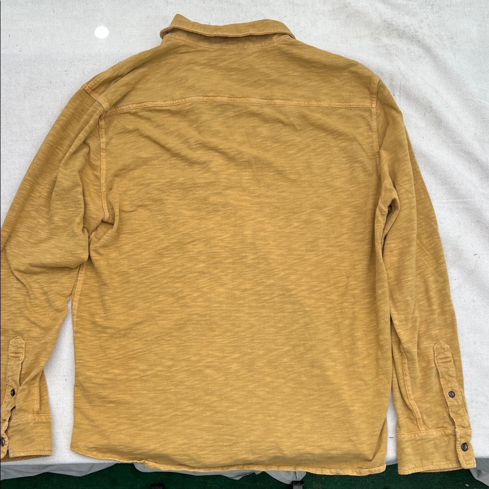 True Grit Men's Mustard Button-Down Casual Shirt - Picture 4 of 4